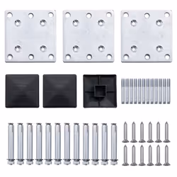 Fence Panel Set WPC 353x105 cm Black - Additional view 8