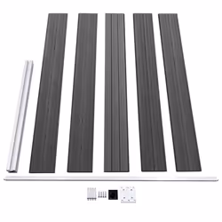 Fence Panel Set WPC 526x105 cm Black - Additional view 5