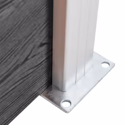 Fence Panel Set WPC 526x105 cm Black - Additional view 7
