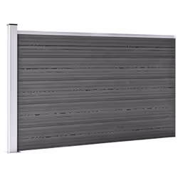 Fence Panel Set WPC 699x105 cm Black - Additional view 3