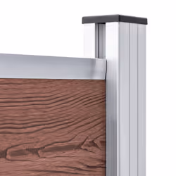 vidaXL Fence Panel Set WPC 526x146 cm Brown Garden Edging Protection Barrier - Additional view 8