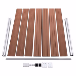 vidaXL Fence Panel Set WPC 699x146 cm Brown Garden Edging Protection Barrier - Additional view 7