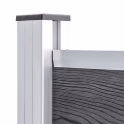 Fence Panel Set WPC 353x146 cm Grey - Additional view 7