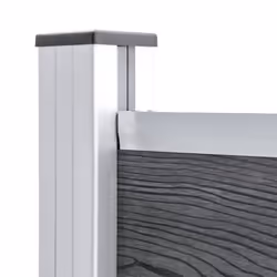 Fence Panel Set WPC 526x146 cm Grey - Additional view 7