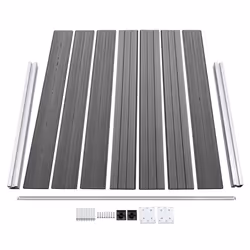 Fence Panel Set WPC 699x146 cm Grey - Additional view 6