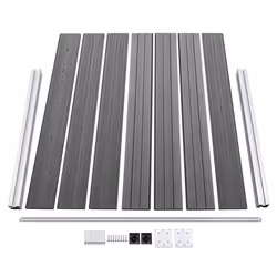 Fence Panel Set WPC 872x146 cm Grey - Additional view 6