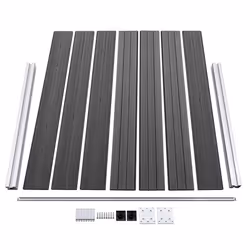 Fence Panel Set WPC 353x146 cm Black - Additional view 7
