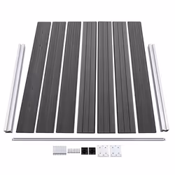 Fence Panel Set WPC 526x146 cm Black - Additional view 6