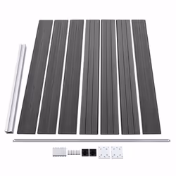 Fence Panel Set WPC 699x146 cm Black - Additional view 6