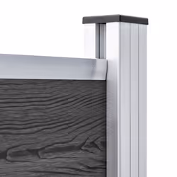 Fence Panel Set WPC 699x146 cm Black - Additional view 8
