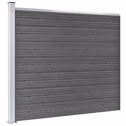 Fence Panel Set WPC 872x146 cm Black - Additional view 4