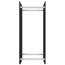 vidaXL Firewood Rack Tempered Glass Firewood Stacker Multi Colours 40/80cm - black, 40 x 35 x 100 cm