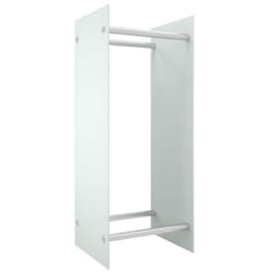 vidaXL Firewood Rack Tempered Glass Firewood Stacker Multi Colours 40/80cm - white, 40 x 35 x 100 cm