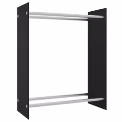 vidaXL Firewood Rack Tempered Glass Firewood Stacker Multi Colours 40/80cm - black, 80 x 35 x 100 cm