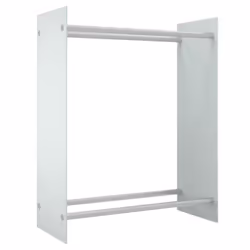 vidaXL Firewood Rack Tempered Glass Firewood Stacker Multi Colours 40/80cm - white, 80 x 35 x 100 cm