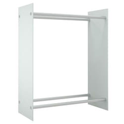 vidaXL Firewood Rack Tempered Glass Firewood Stacker Multi Colours 40/80cm - white, 80 x 35 x 100 cm