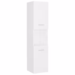 vidaXL Bathroom Furniture Set White Engineered Wood Mirror Storage Cabinet - Additional view 3
