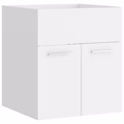 vidaXL Bathroom Furniture Set White Engineered Wood Mirror Storage Cabinet - Additional view 6