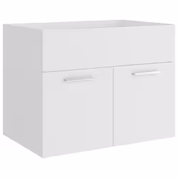 vidaXL Bathroom Furniture Set White Engineered Wood Mirror Storage Cabinet - Additional view 6