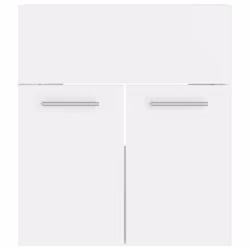 vidaXL Bathroom Furniture Set White Engineered Wood Cabinet Indoor Cupboard - Additional view 4