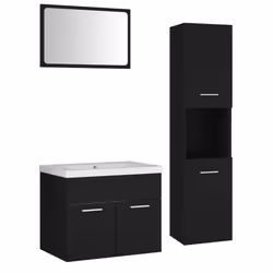 VidaXL 3071154, Black, Wood, 900 mm, 385 mm, 460 mm, 90 cm