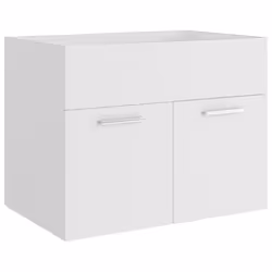 vidaXL Bathroom Furniture Set White Engineered Wood Mirror Storage Cabinet - Additional view 10