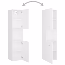 vidaXL Bathroom Furniture Set White Engineered Wood Wall Cabinet Home Cupboard - Additional view 5