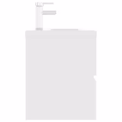 vidaXL Sink Cabinet with Built-in Basin White Engineered Wood Bathroom Basin - Additional view 4