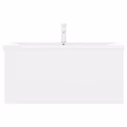 vidaXL Sink Cabinet with Built-in Basin White Engineered Wood Bathroom Basin - Additional view 3