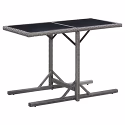 vidaXL Garden Dining Set 3 Piece Grey Furniture Chairs and Table Outdoor Patio - Additional view 6