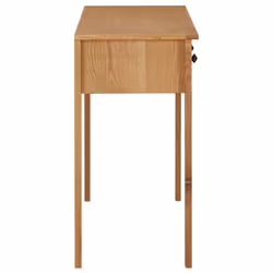 vidaXL Solid Oak Wood Dressing Table Wooden Console Hallway Entryway Table