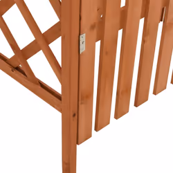 vidaXL Solid Firwood Pergola with Gate 116x40x204 cm Wooden Garden Arch Gate - Additional view 4