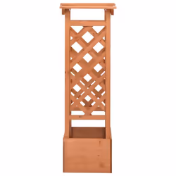 vidaXL Firwood Trellis Planter with Arch Garden Planter Flower Box Plant Pot
