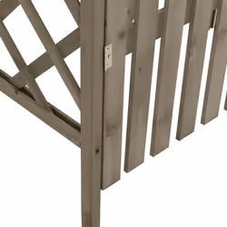 vidaXL Solid Firwood Pergola with Gate 116x40x204 cm Grey Garden Arch Gate - Additional view 4