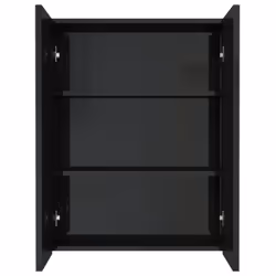 vidaXL Bathroom Mirror Cabinet MDF Home Wall Storage Cabinet Multi Colours - shining black - Additional view 2