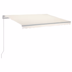 vidaXL Manual Retractable Awning with LED 300x250 cm Cream Patio Sun Shade - Additional view 6