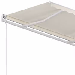vidaXL Manual Retractable Awning 350x250 cm Cream Patio Sun Shade Shelter - Additional view 4