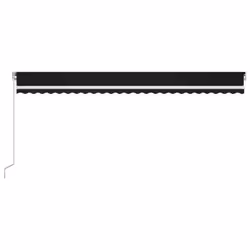 vidaXL Manual Retractable Awning with LED 600x300 cm Anthracite Shade Shelter - Additional view 2
