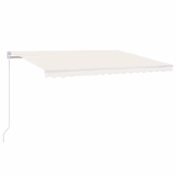 vidaXL Manual Retractable Awning 400x350 cm Cream Patio Sun Shade Shelter