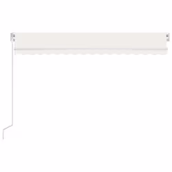 vidaXL Manual Retractable Awning 400x350 cm Cream Patio Sun Shade Shelter