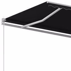 vidaXL Manual Retractable Awning 400x350 cm Anthracite Patio Shade Shelter - Additional view 4
