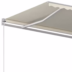 vidaXL Manual Retractable Awning 450x350 cm Cream Patio Sun Shade Shelter - Additional view 5