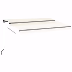 vidaXL Manual Retractable Awning with LED 350x250 cm Cream Outdoor Balcony - Additional view 3