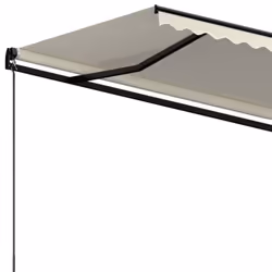 vidaXL Manual Retractable Awning 400x350 cm Cream Outdoor Garden Patio Shade - Additional view 4