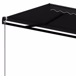 vidaXL Manual Retractable Awning 400x350 cm Anthracite Outdoor Garden Patio - Additional view 4