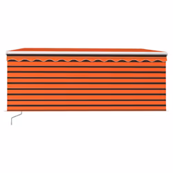 vidaXL Manual Retractable Awning with Blind 3x2.5m Orange&Brown Patio Awning - Additional view 3