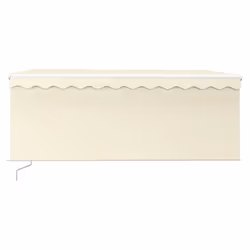 vidaXL Manual Retractable Awning with Blind 3.5x2.5m Cream Outdoor Awning - Additional view 2