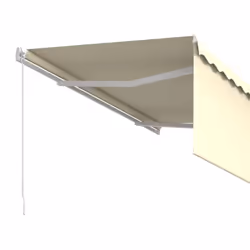 vidaXL Manual Retractable Awning with Blind 3.5x2.5m Cream Outdoor Awning - Additional view 4