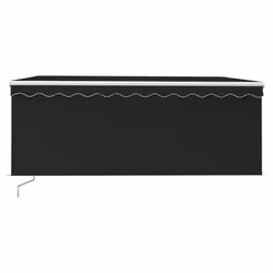 vidaXL Manual Retractable Awning with Blind 3.5x2.5m Anthracite Patio Awning