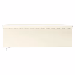 vidaXL Manual Retractable Awning with Blind 4x3m Cream Outdoor Awning Set